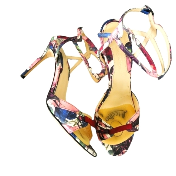 Chelsea Paris Floral Strappy Heels - Picture 1 of 12